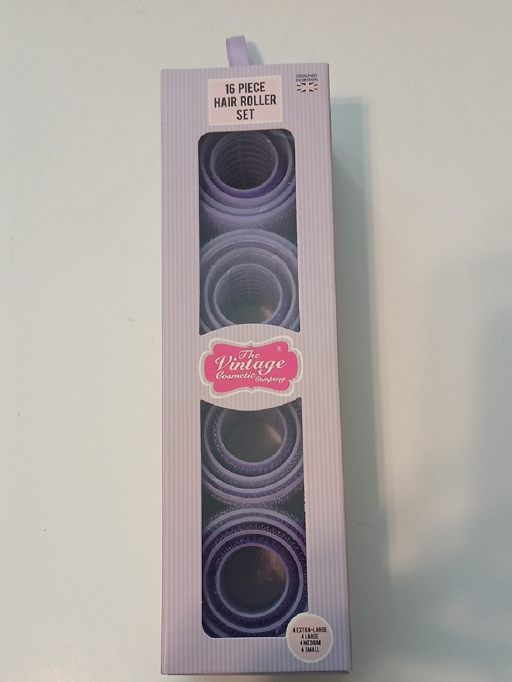 ☀️☀️The Vintage Cosmetic Company Lavender 16-Piece VELCRO Roller Set